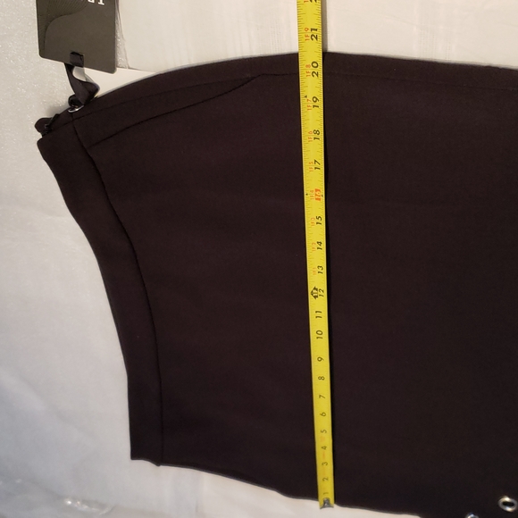 Trouvé NEW Metal Grommet Hem High Low Side Slit SKIRT Black NWT Business 🎉HP🎉 - Picture 7 of 16